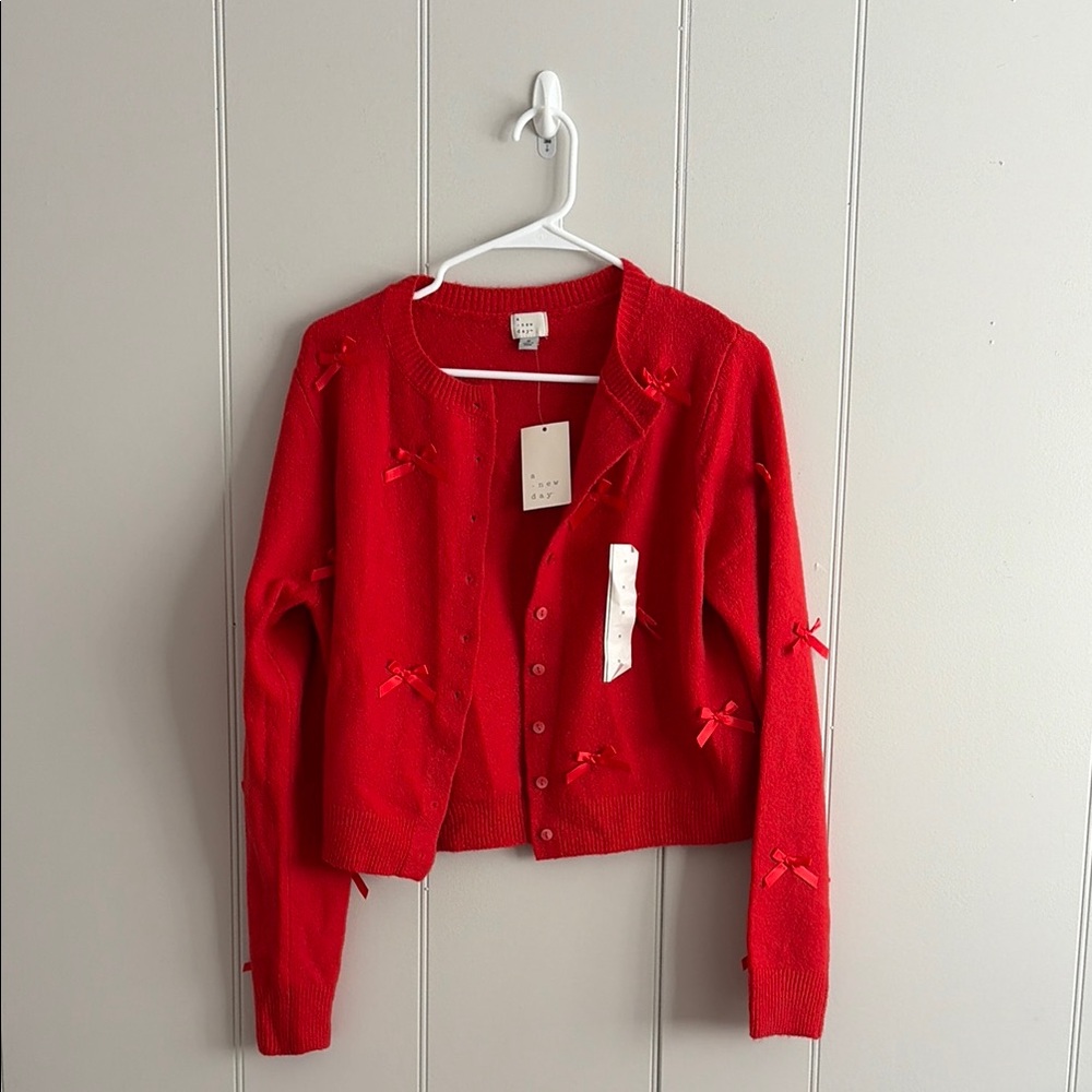 A New Day Bow-Accent Cardigan Sweater - Women